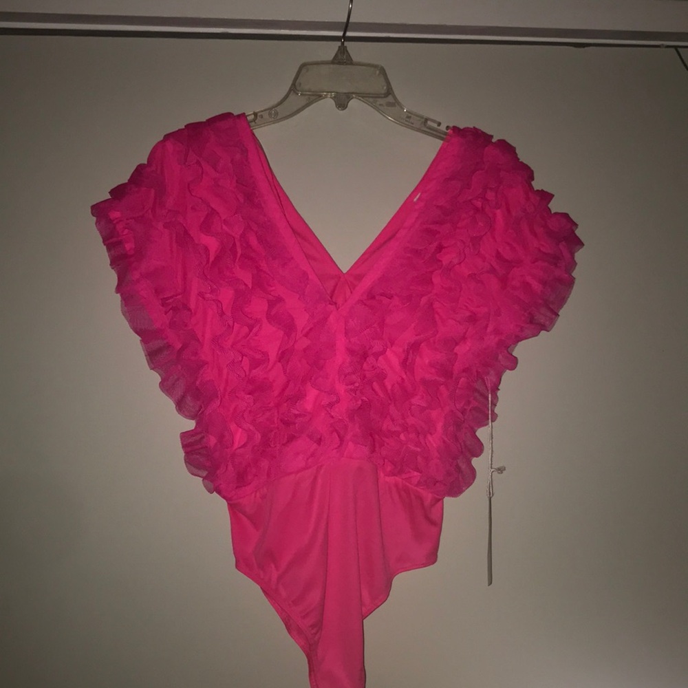 Live 4 Truth bright pink body suit; size Small